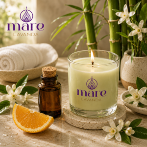 Fragancia Bambú y azahar Mare Lavanda para velas, jabones, difusores y aromatizantes premium.