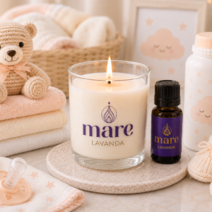 Fragancia Bebé Mare Lavanda para velas, jabones, difusores y aromatizantes de aroma limpio, suave y empolvado.