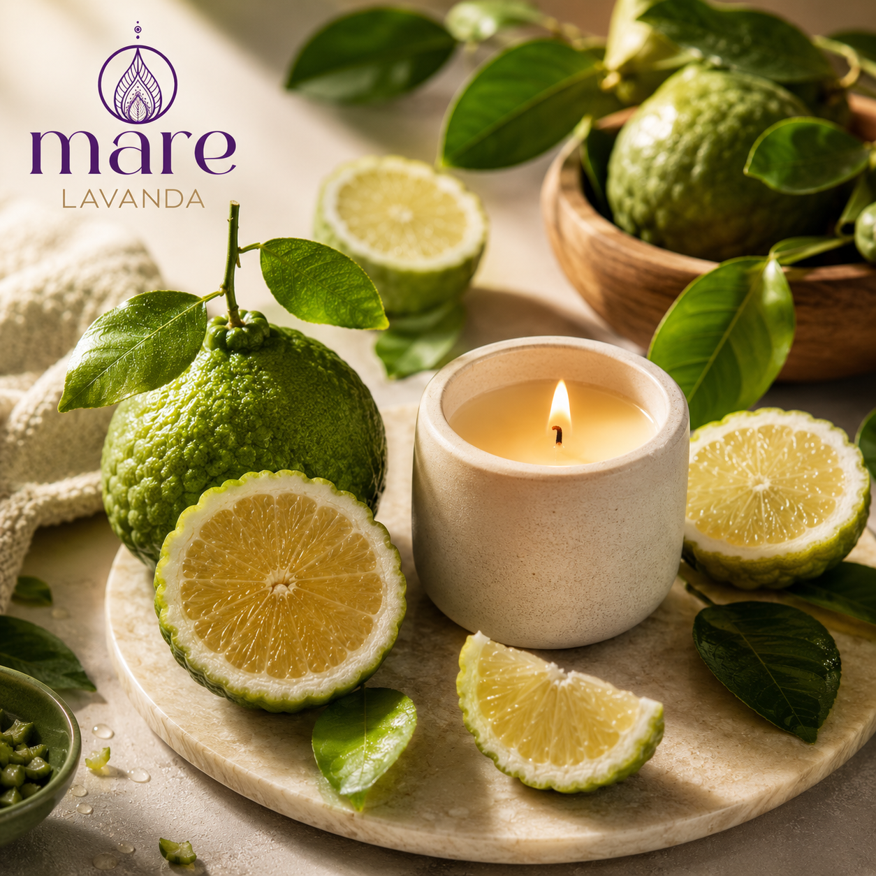 Fragancia Bergamota Mare Lavanda para velas, jabones, difusores y aromatizantes.