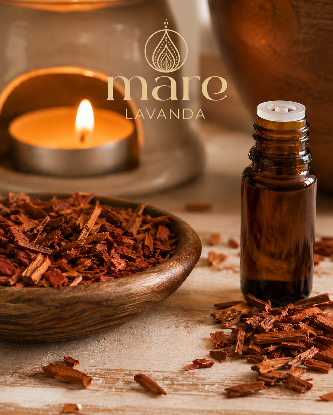 Fragancia Sándalo Mare Lavanda para velas, jabones, difusores y aromatizantes premium.