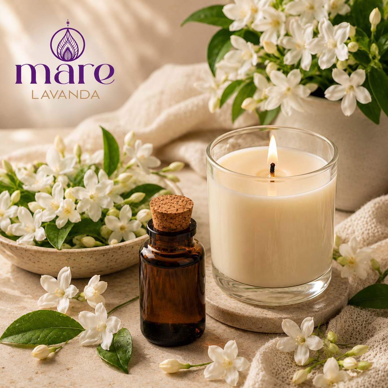 Fragancia Jazmín Mare Lavanda para velas, jabones, difusores y aromatizantes florales premium.
