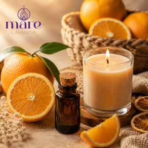 Fragancia Naranja Mare Lavanda para velas, jabones, difusores y aromatizantes cítricos.