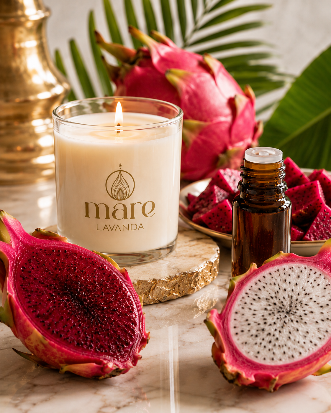 Fragancia Pitaya Mare Lavanda para velas, jabones, difusores y aromatizantes con un aroma frutal exótico y premium.