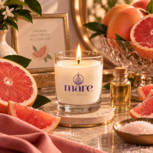 Fragancia Toronja Azucarada Mare Lavanda para velas, jabones, difusores y aromatizantes.