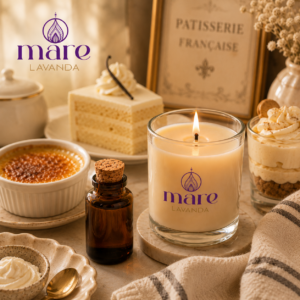 Fragancia Vainilla Francesa Mare Lavanda para velas, jabones, difusores y aromatizantes gourmand.