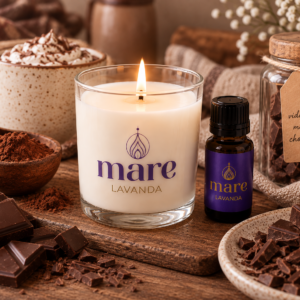 Fragancia Chocolate Mare Lavanda para velas, jabones, difusores y aromatizantes de aroma dulce, cremoso y gourmand.