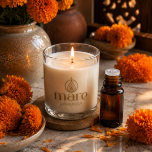 Fragancia Cempasúchil Mare Lavanda para velas, jabones, difusores y aromatizantes florales.