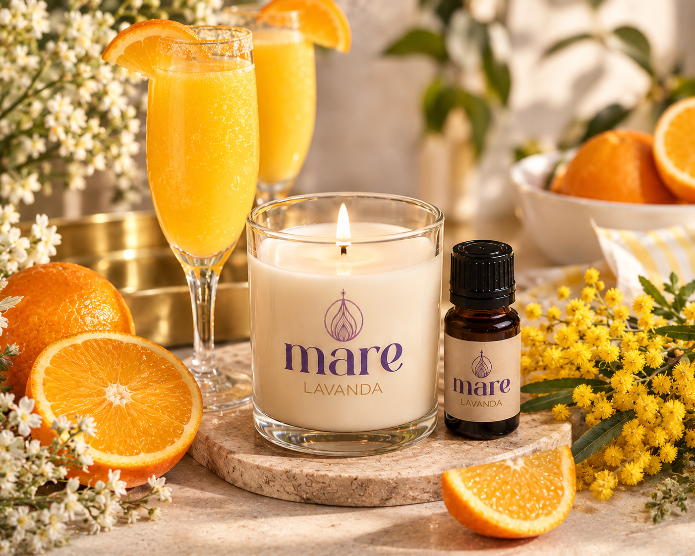 Fragancia Mimosa Mare Lavanda para velas, jabones, difusores y aromatizantes de aroma cítrico y frutal.