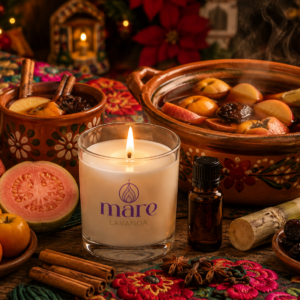Fragancia Ponche Navideño de Frutas Mare Lavanda con un cálido aroma frutal y especiado, ideal para velas, jabones, difusores y productos de temporada.