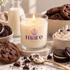 Fragancia Cookies and Cream Mare Lavanda para velas, jabones, difusores y aromatizantes gourmand de galleta y crema.