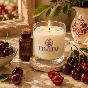 Fragancia Cereza Mare Lavanda para velas, jabones, difusores y aromatizantes frutales premium.
