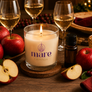 Fragancia Manzana Roja Mare Lavanda para velas, jabones, difusores y aromatizantes frutales de Thanksgiving y Año Nuevo.
